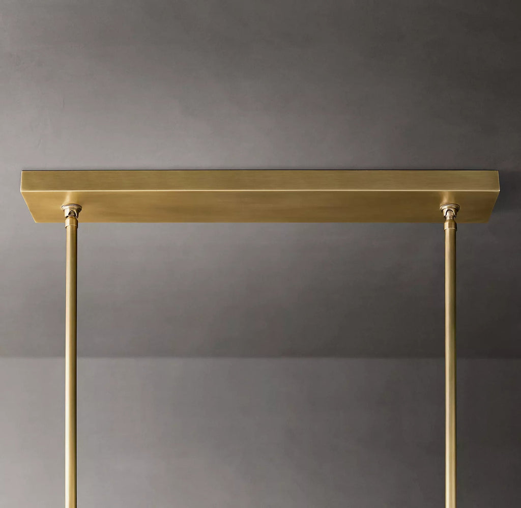 Bille De Crystal Ball Double Linear Chandelier 60"