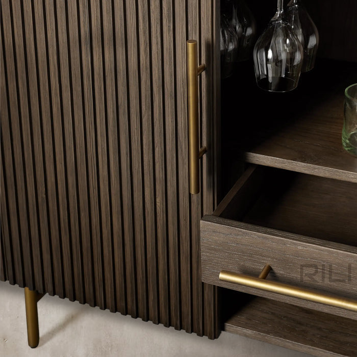 Finnley Bar Marble Top Finish Cabinet