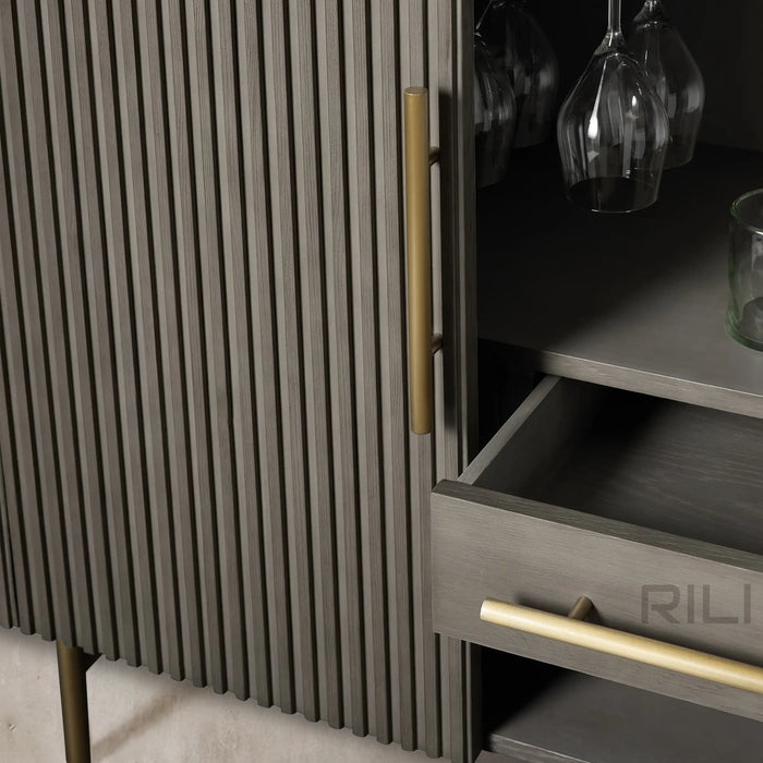 Finnley Bar Marble Top Finish Cabinet