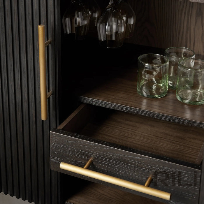 Finnley Bar Marble Top Finish Cabinet