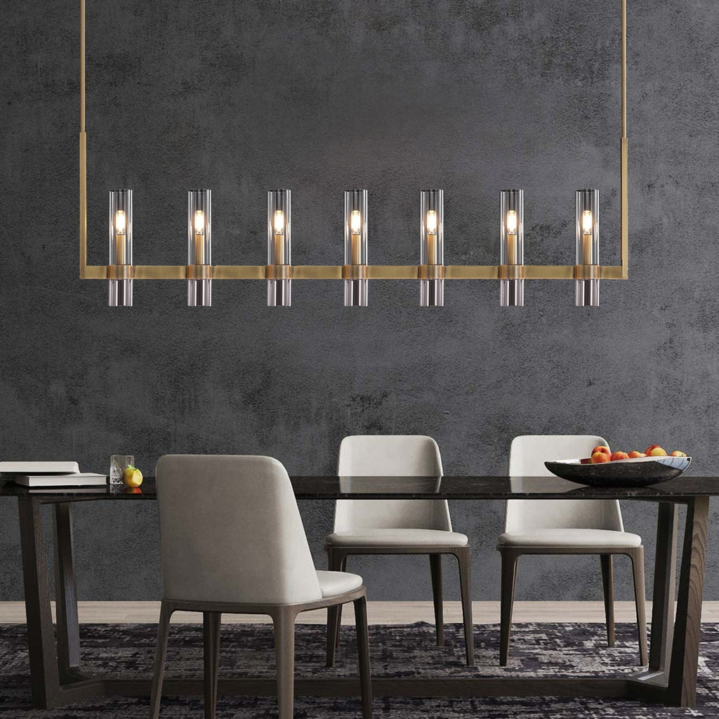 Ravelle Glass Linear Chandelier 50"(customized)