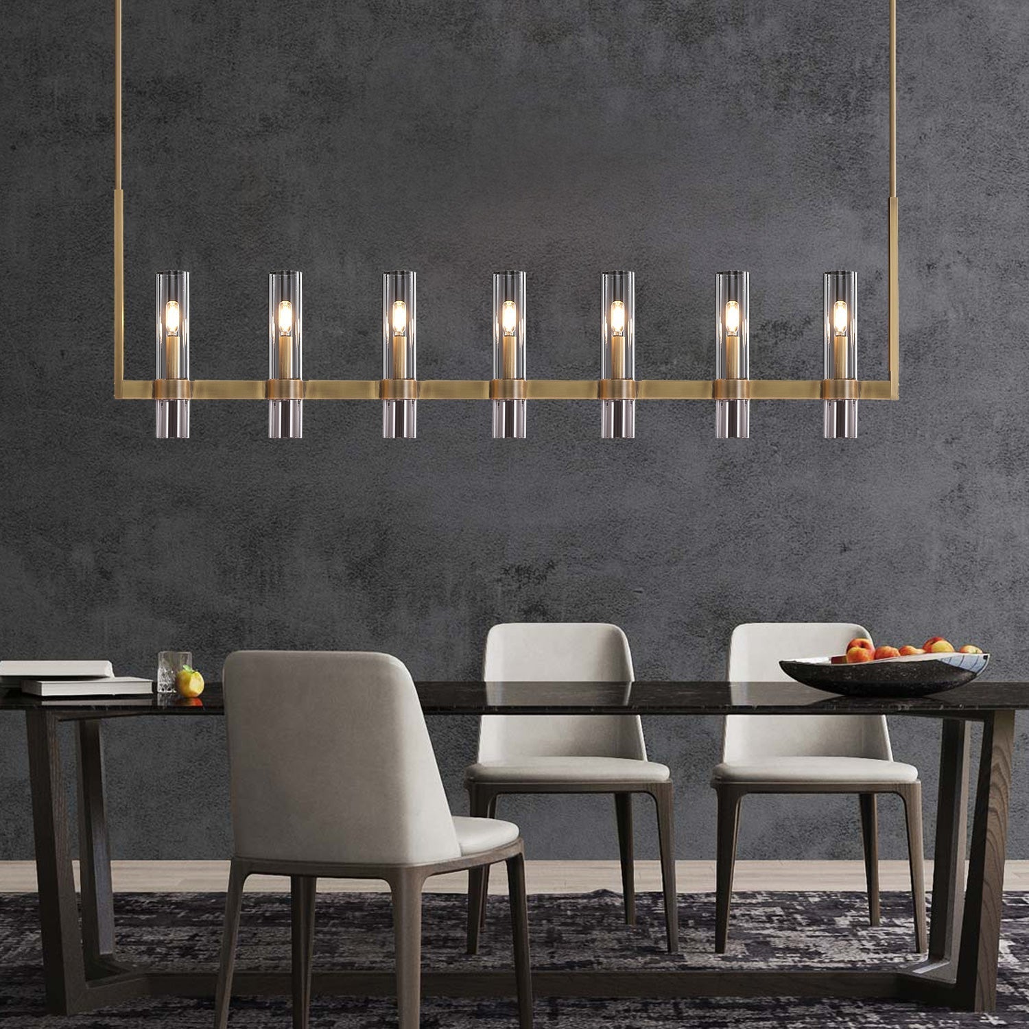 Ravelle Glass Linear Chandelier 50"(customized)