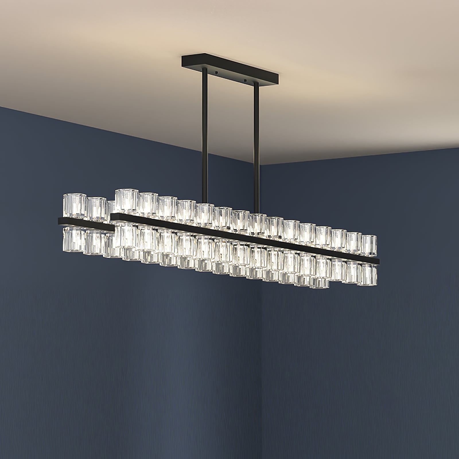 Arcachon Crystal Rectangular Chandelier48" 54" 72"