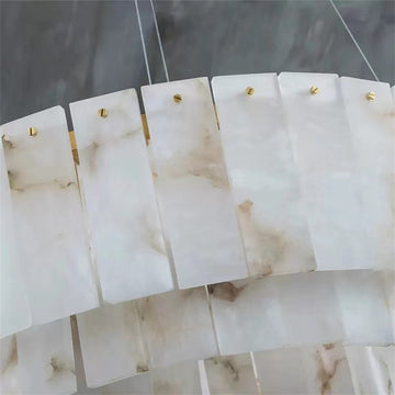 Brendra Alabaster 2-Tier Round Chandelier