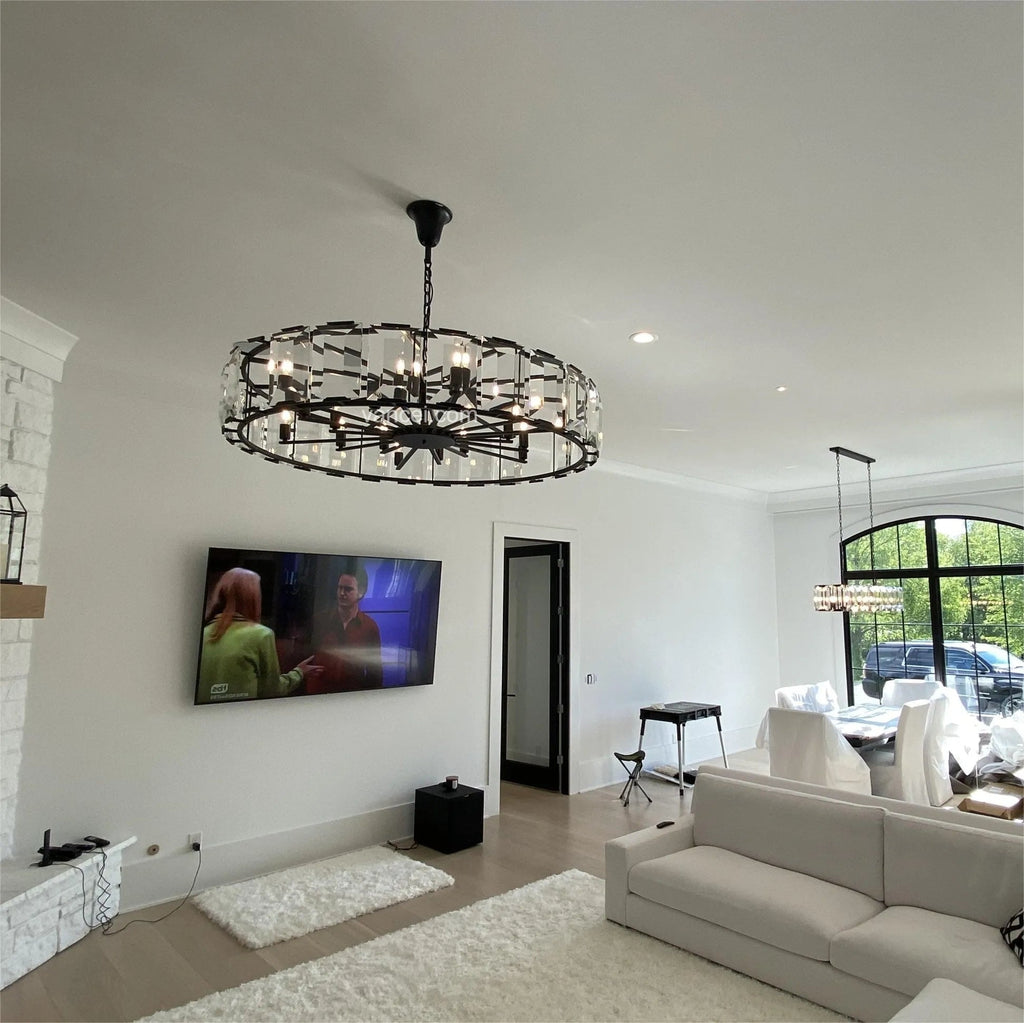 Harlow Multicurve Crystal Round Chandelier