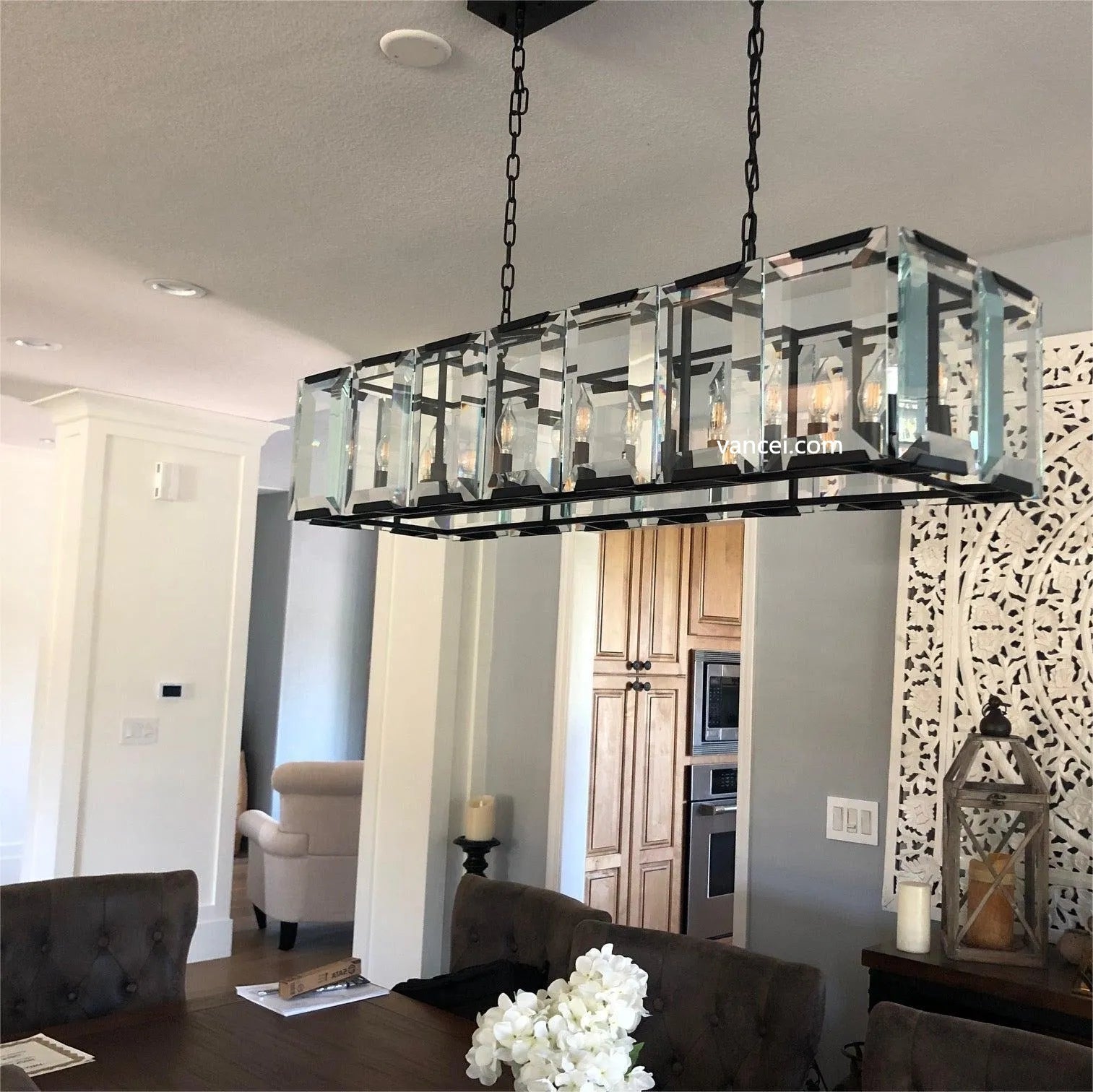 Harlow Multi Crystal Rectangular Chandelier
