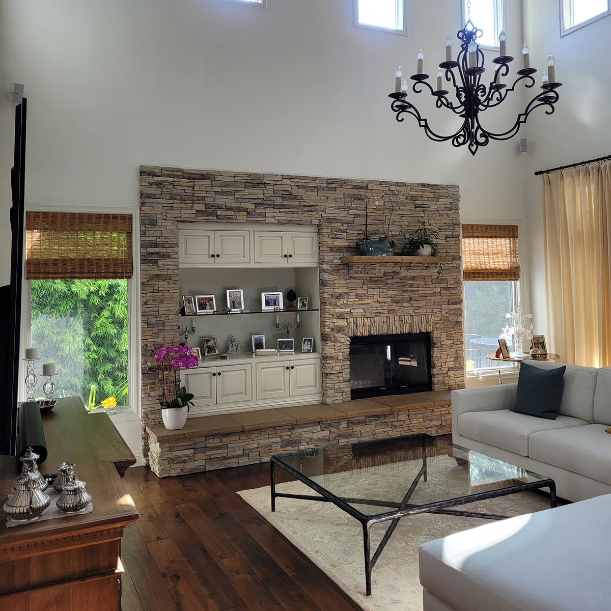 THADDEUS SQUARE GLASS COFFEE TABLE