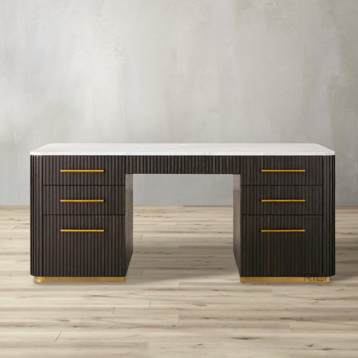 Finnley Executive Carrara Bluestone Desk