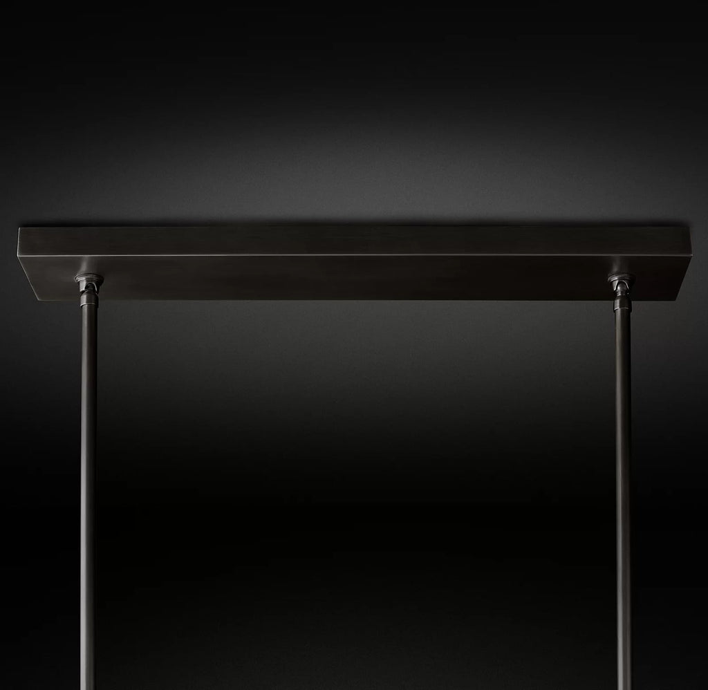 Bille De Crystal Ball Double Linear Chandelier 60"