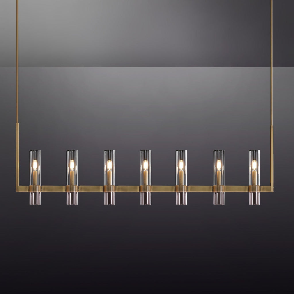 Ravelle Glass Linear Chandelier 50"(customized)