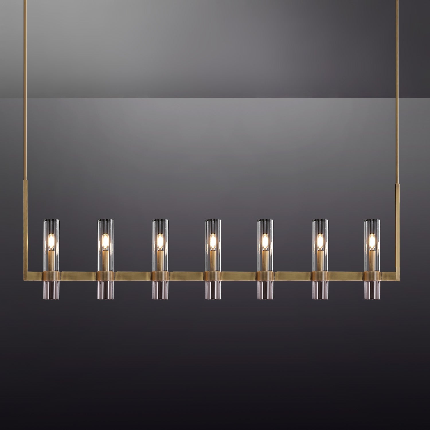 Ravelle Glass Linear Chandelier 50"(customized)