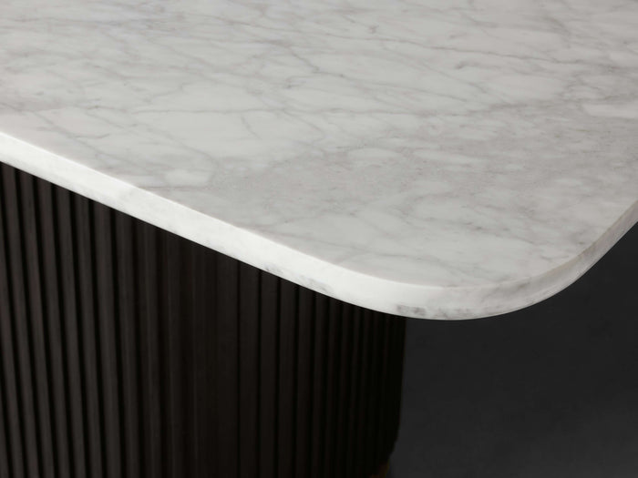 Finnley Dining Table Bluestone Carrara 72" 84" 96 108''