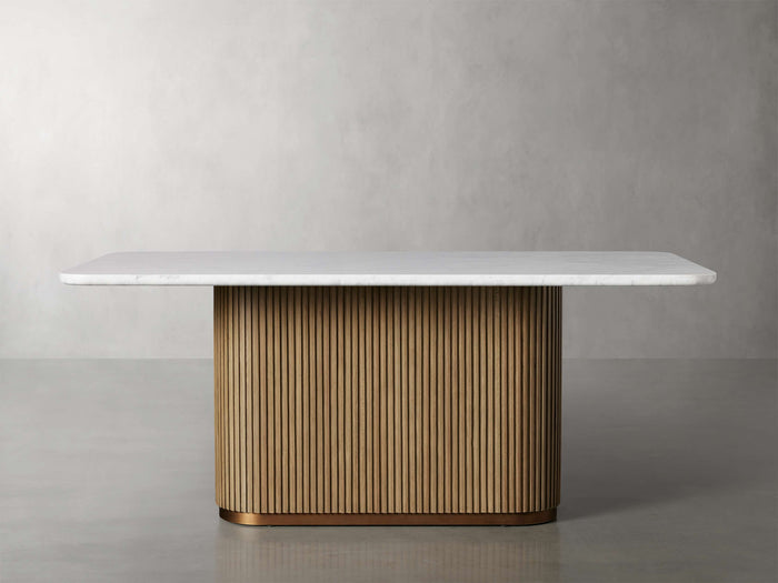 Finnley Dining Table Bluestone Carrara 72" 84" 96 108''