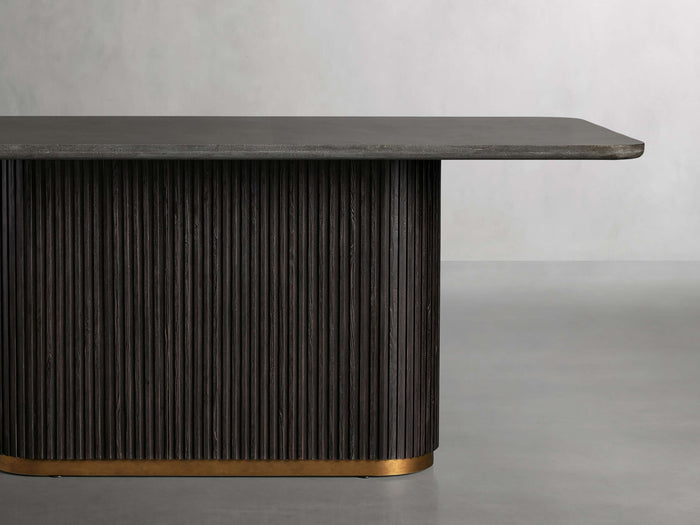 Finnley Dining Table Bluestone Carrara 72" 84" 96 108''