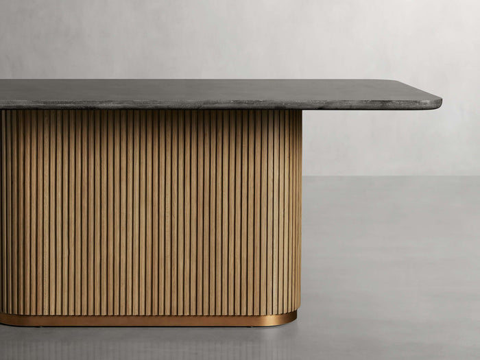 Finnley Dining Table Bluestone Carrara 72" 84" 96 108''