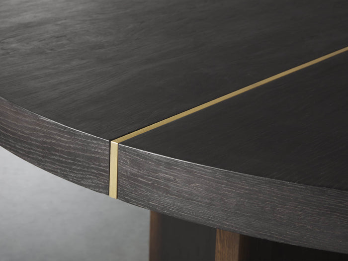 Mihaela Oak Round Dining Table 54" 60" 70"