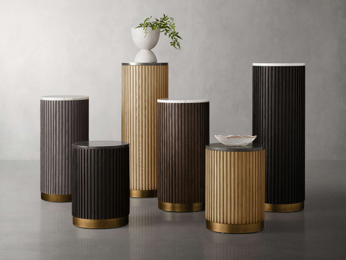 Finnley Carrara Bluestone Pedestal 18" 27" 36"