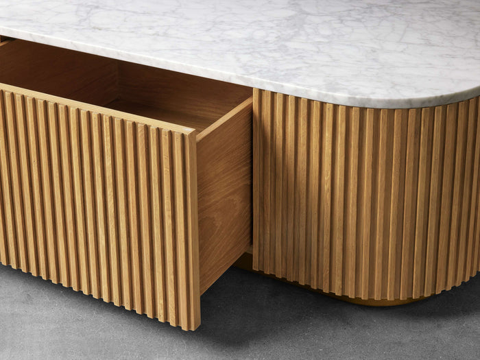 Finnley Marble Top Finish Storage Coffee Table