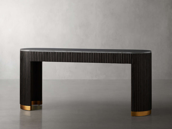 Finnley Console Table Marbel Bluestone Carrara 63" 73"