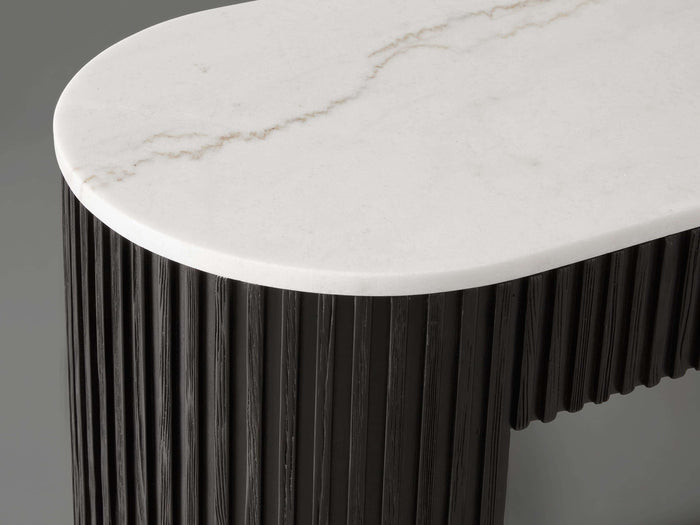 Finnley Console Table Marbel Bluestone Carrara 63" 73"