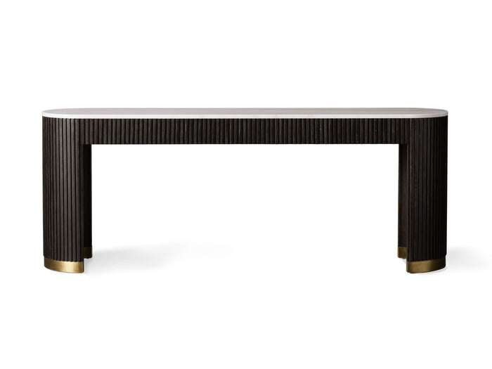 Finnley Console Table Marbel Bluestone Carrara 63" 73"