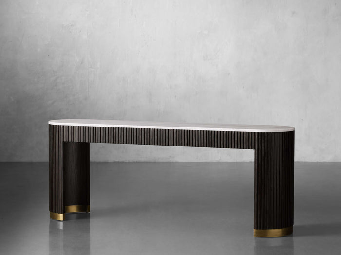 Finnley Console Table Marbel Bluestone Carrara 63" 73"