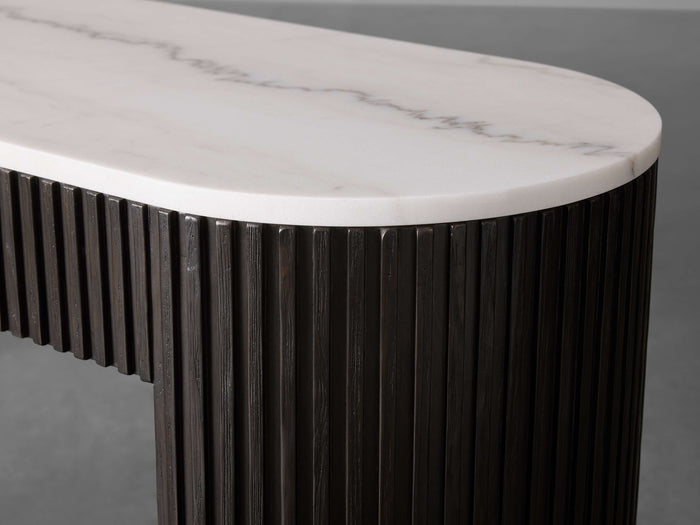 Finnley Console Table Marbel Bluestone Carrara 63" 73"