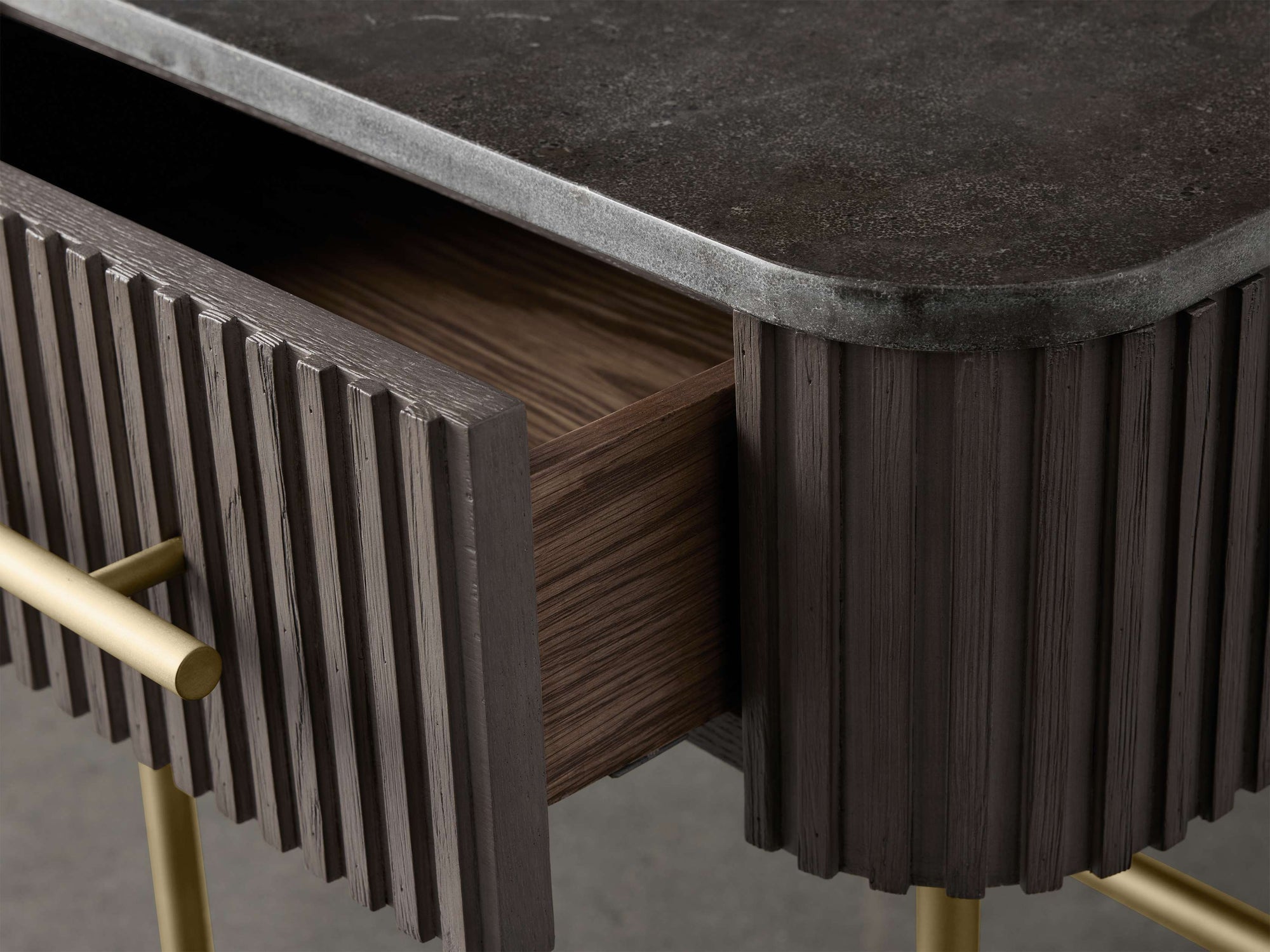 Finnley Marble Top Finish End Table with Drawer