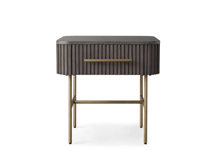 Finnley Marble Top Finish End Table with Drawer