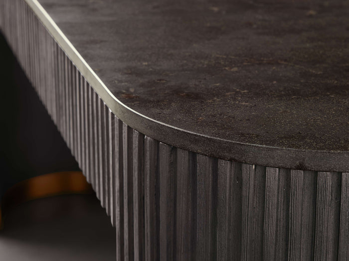 Finnley Console Table Marbel Bluestone Carrara 63" 73"