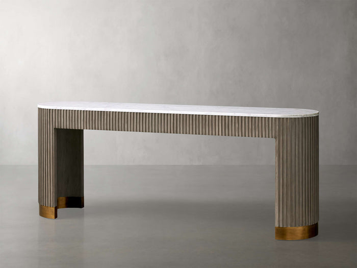 Finnley Console Table Marbel Bluestone Carrara 63" 73"