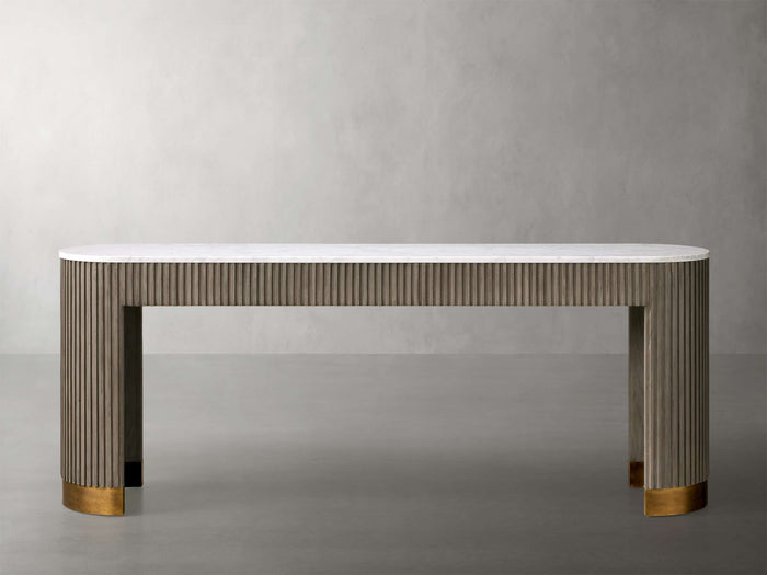 Finnley Console Table Marbel Bluestone Carrara 63" 73"