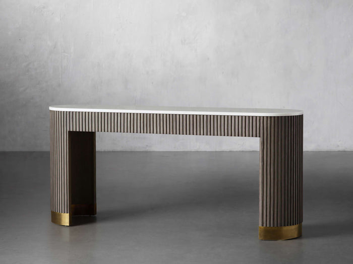 Finnley Console Table Marbel Bluestone Carrara 63" 73"