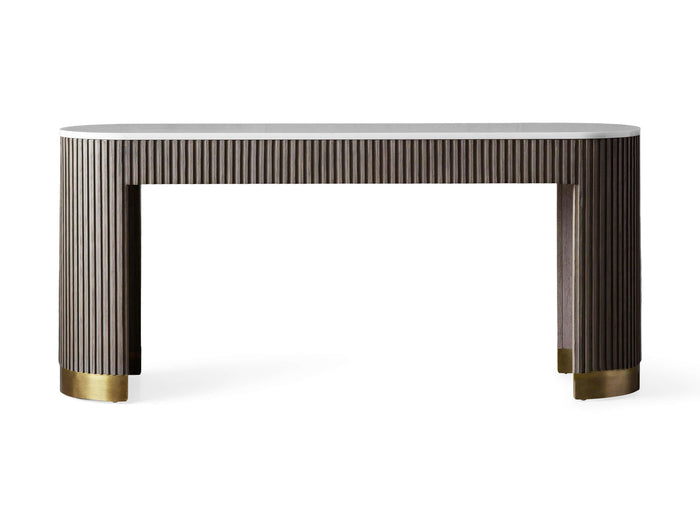 Finnley Console Table Marbel Bluestone Carrara 63" 73"