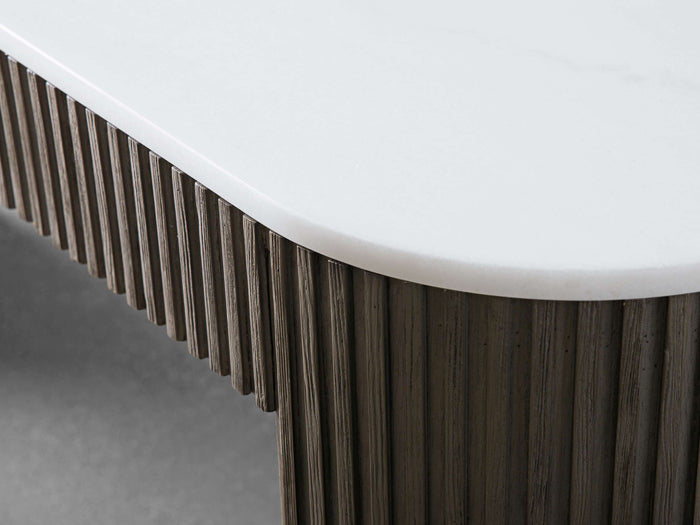 Finnley Console Table Marbel Bluestone Carrara 63" 73"