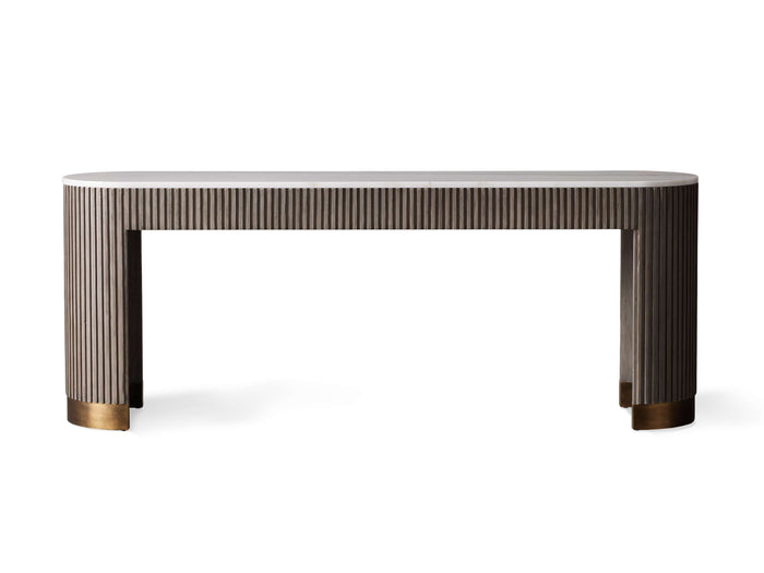 Finnley Console Table Marbel Bluestone Carrara 63" 73"