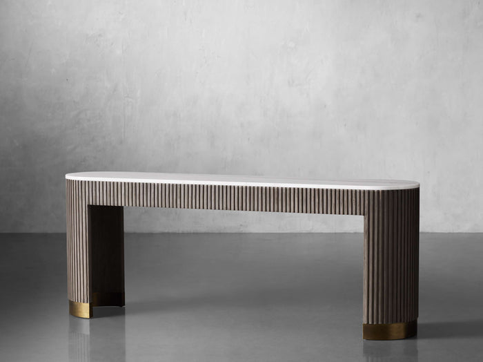 Finnley Console Table Marbel Bluestone Carrara 63" 73"