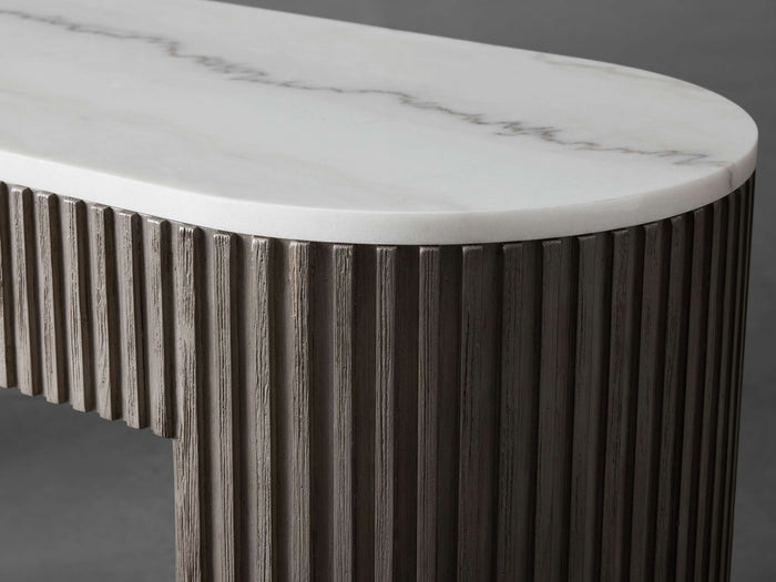 Finnley Console Table Marbel Bluestone Carrara 63" 73"