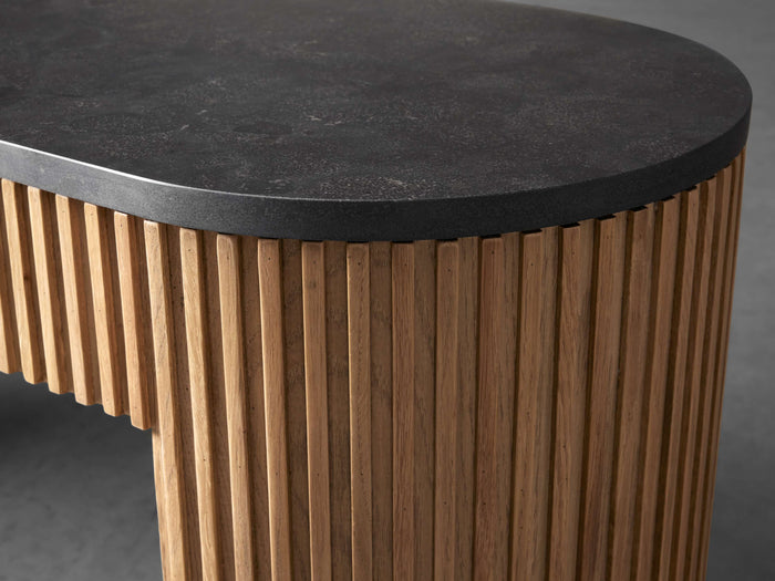 Finnley Console Table Marbel Bluestone Carrara 63" 73"