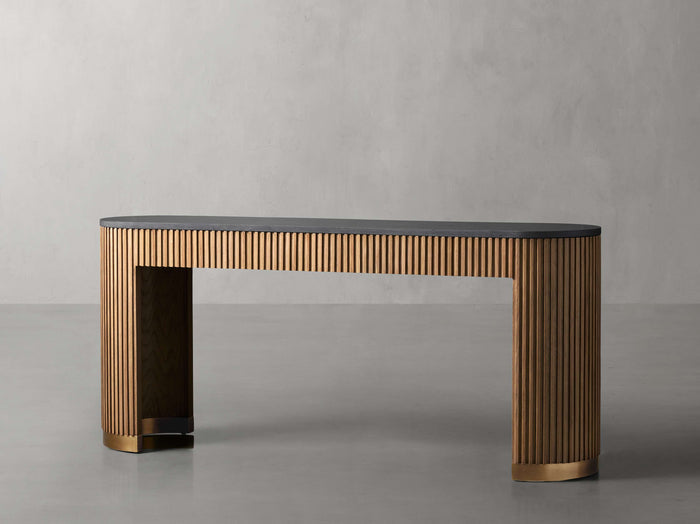 Finnley Console Table Marbel Bluestone Carrara 63" 73"