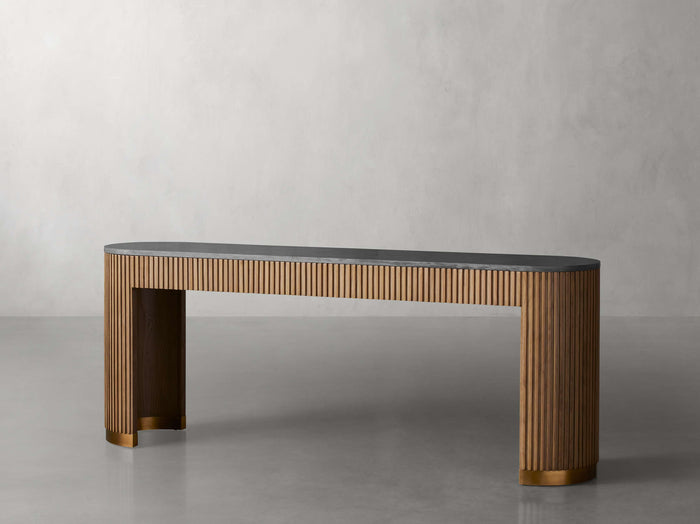 Finnley Console Table Marbel Bluestone Carrara 63" 73"