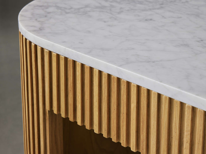 Finnley Console Table Marbel Bluestone Carrara 63" 73"