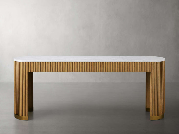 Finnley Console Table Marbel Bluestone Carrara 63" 73"