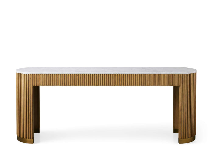 Finnley Console Table Marbel Bluestone Carrara 63" 73"