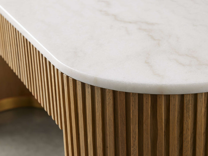 Finnley Console Table Marbel Bluestone Carrara 63" 73"