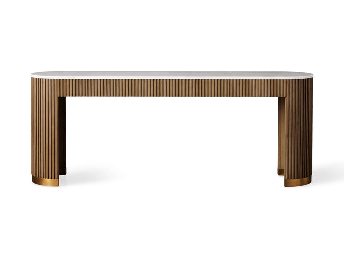 Finnley Console Table Marbel Bluestone Carrara 63" 73"