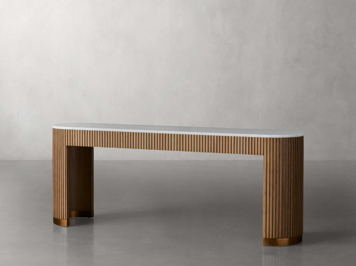 Finnley Console Table Marbel Bluestone Carrara 63" 73"