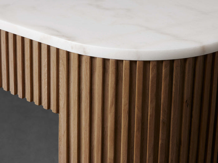 Finnley Console Table Marbel Bluestone Carrara 63" 73"