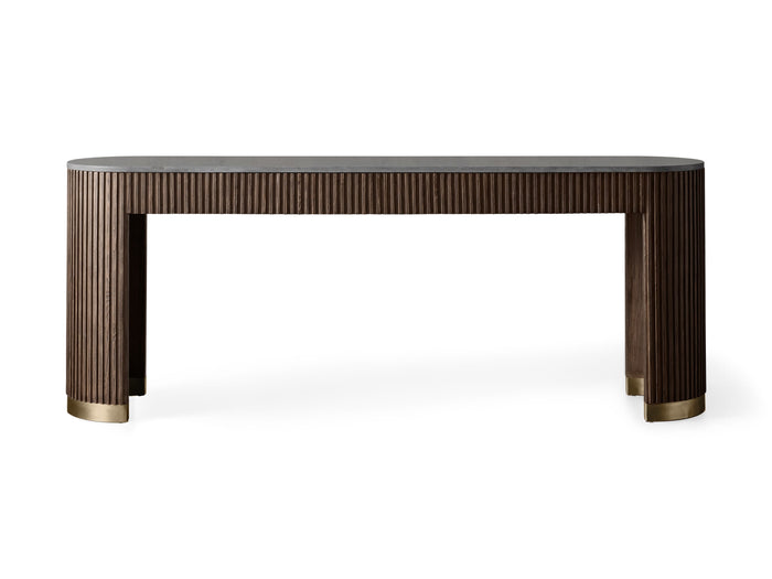 Finnley Console Table Marbel Bluestone Carrara 63" 73"