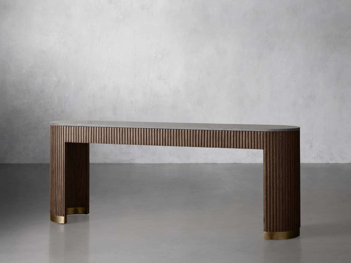 Finnley Console Table Marbel Bluestone Carrara 63" 73"